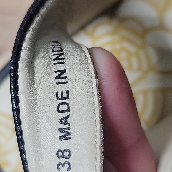 Fly London Ylva Black Leather Wedge Sandals - Picture 4 of 16